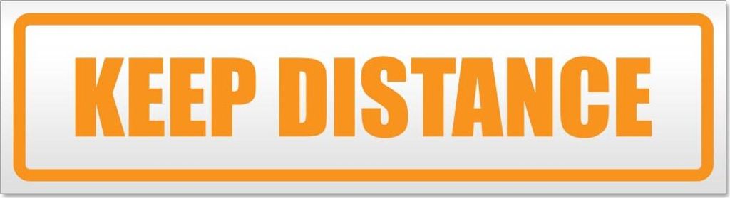 Keep Distance Magnetschild Schild magnetisch