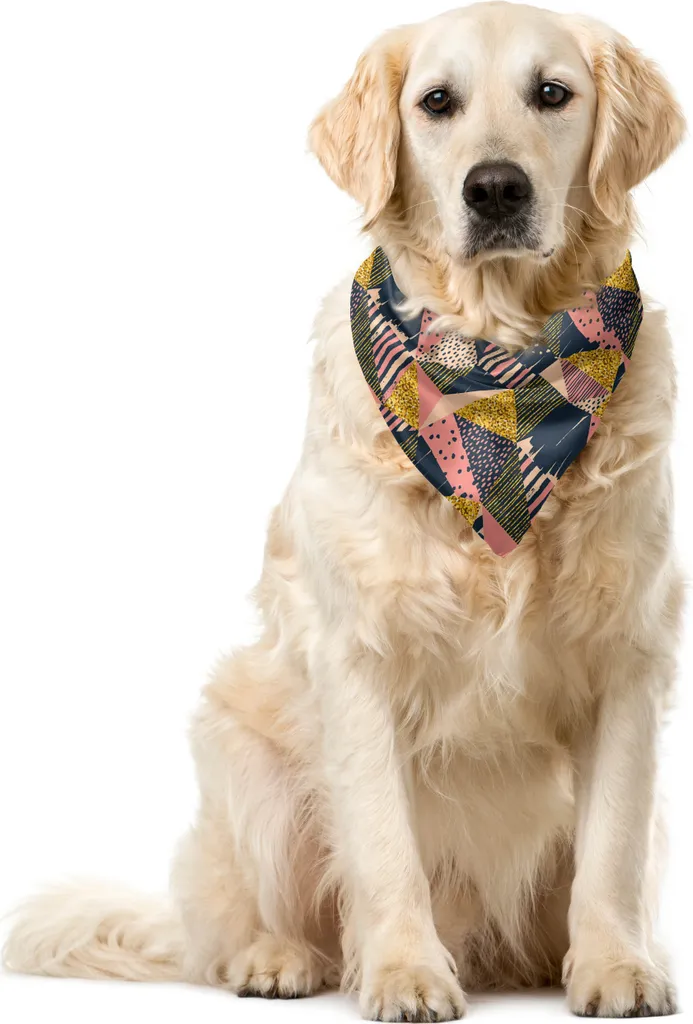 ABAKUHAUS Bandana Cani Astratta Poligonale 40x40 cm - Stile Unico
