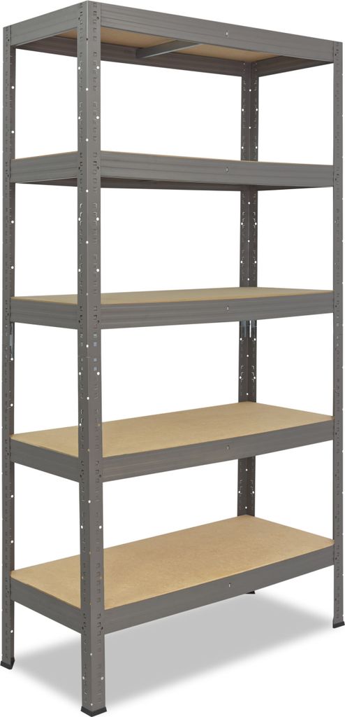 shelfplaza PRO 180x60x40 cm Schwerlastregal in grau mit 5 Böden und 200 kg Traglast pro Boden