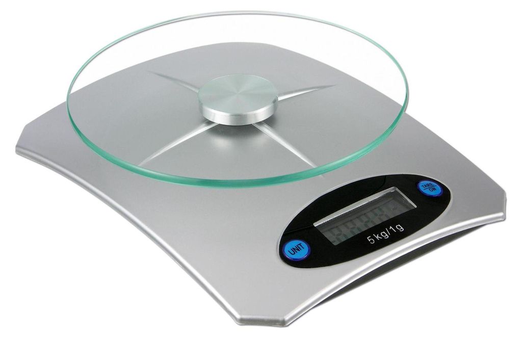 HI Küchenwaage digital 5kg Tragkraft mit Glasplatte