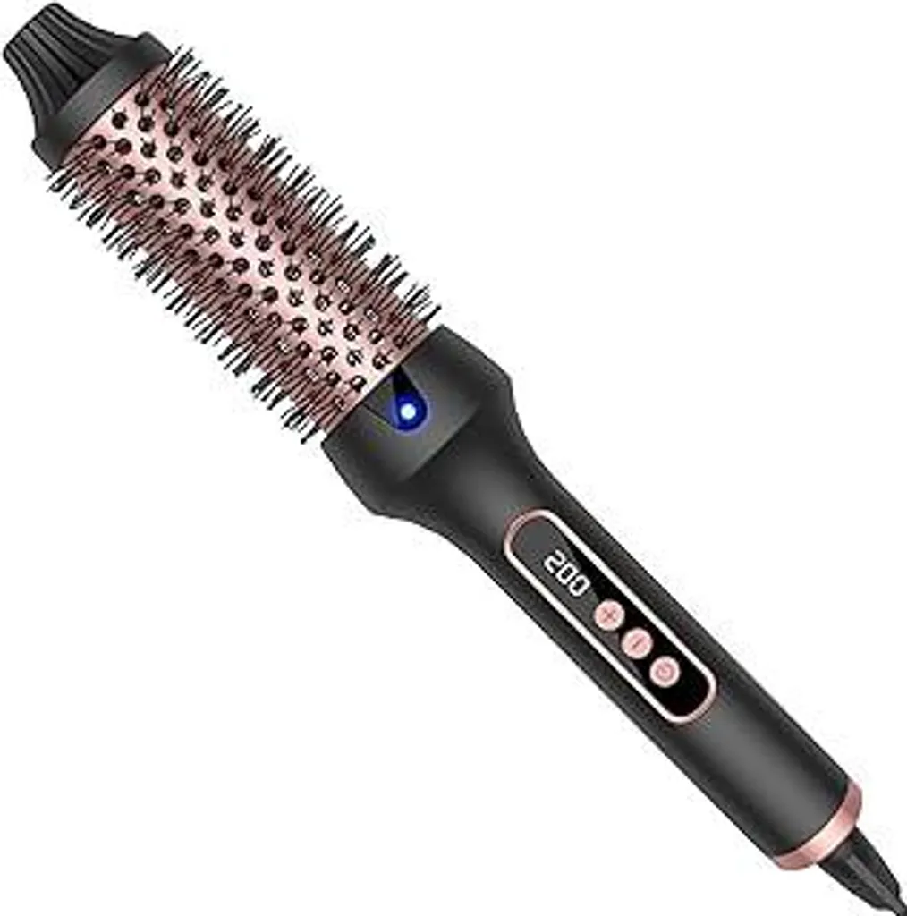 UKLISS Spazzola termica ionica Display LCD [120-200?] Spazzola calda Spazzola rotonda Acconciatura Spazzola calda Spazzola lisciante Acconciatura Piastra per capelli Spazzola Spazzola rotonda Spazzola lisciante, 38 mm