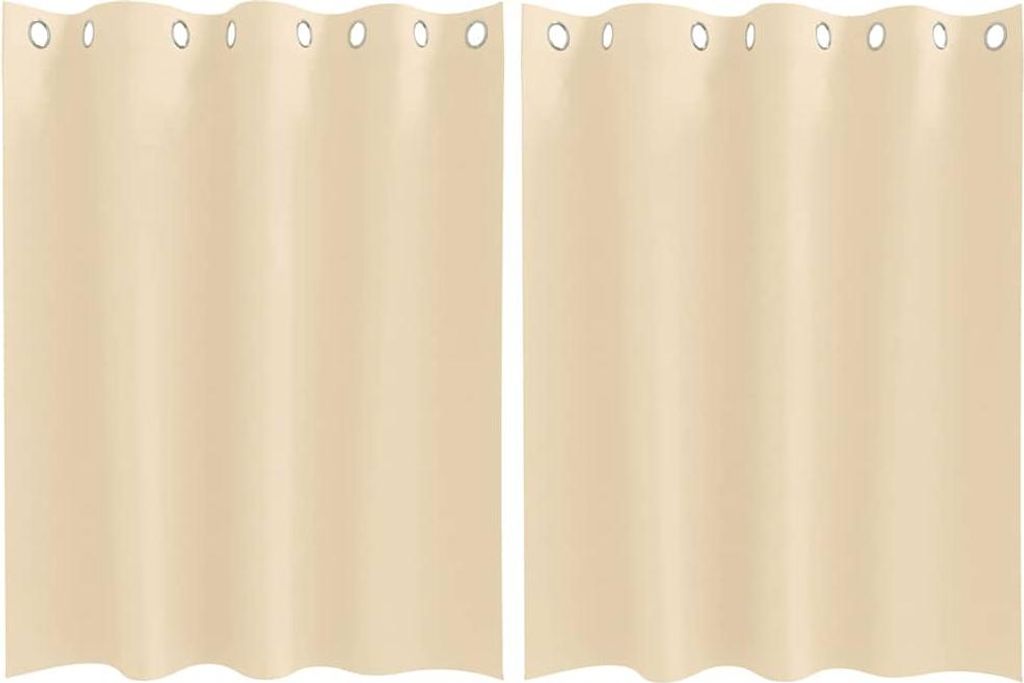 vidaXL Zatemňujúce závesy s krúžkami 2 ks krémové 140 x 140 Obrázok produktu 