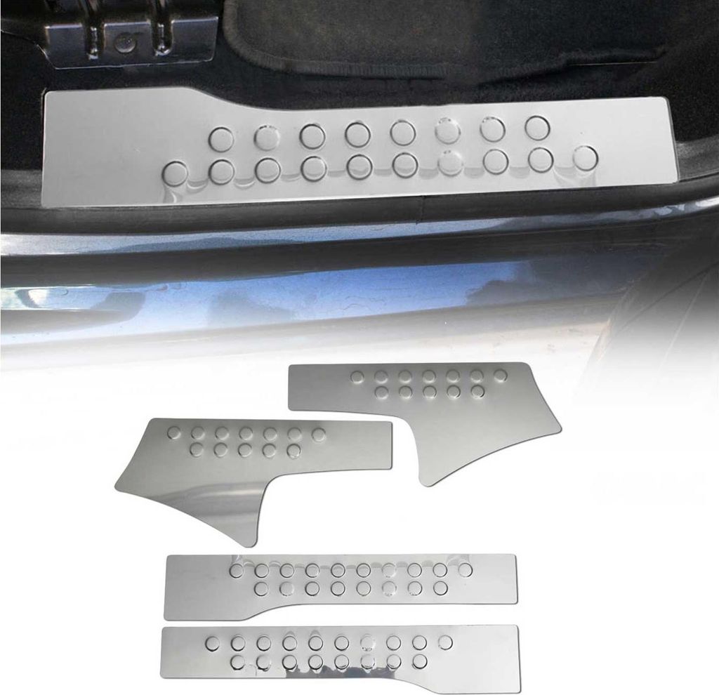 Einstiegsleisten Türschutzleisten für Peugeot Partner Tepee 2008-2018 Chrom 4tlg