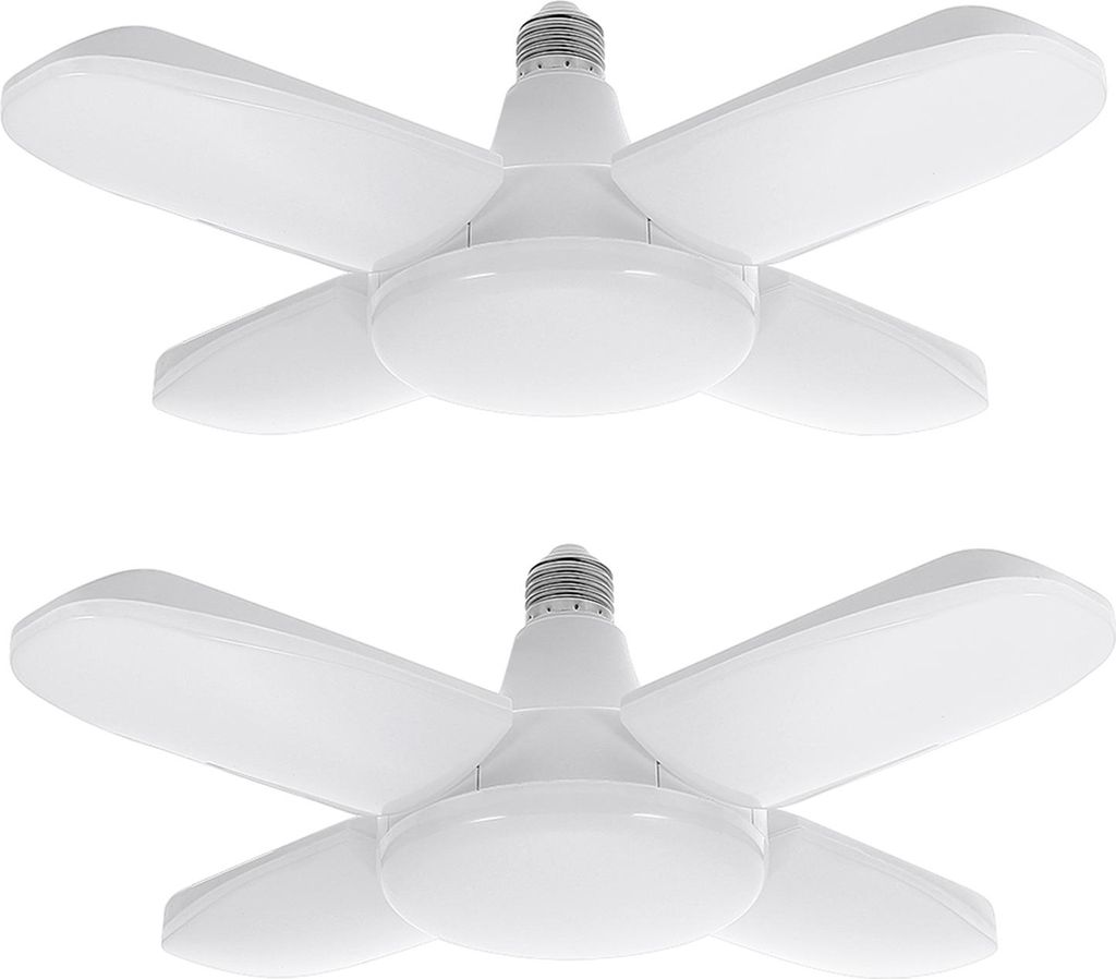 Tomshine LEDs Garagenleuchte AC85-265V 60W Verformbare Klappdeckenleuchten mit 4 verstellbaren Paneelen 6000-6500k Naturweißes Licht für Garagenl...