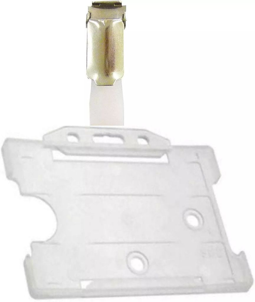 1x TRANSPARENT Ausweisset Ausweis-Set Ausweishülle Auswelter Kartenhalter+ Milchiger Lasche Clip GROSSE FARBAUSWAHL
