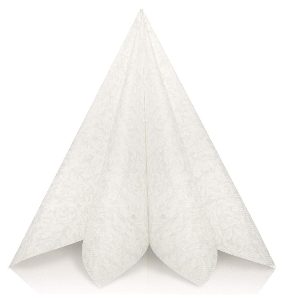 GRUBLy Airlaid Serviette Ornaments in Weiß, 40 x 40 cm, 50 Produktbild 