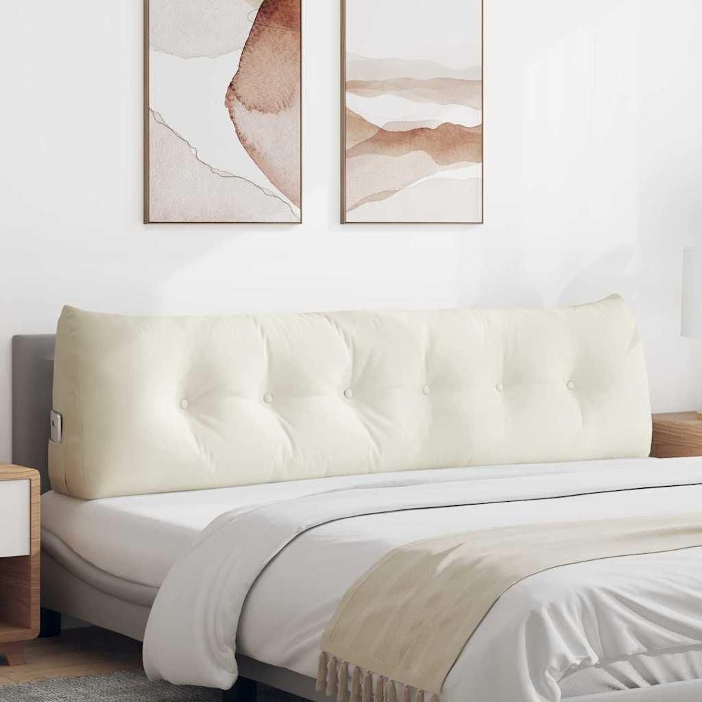 CLORIS Rücken Kissen Creme 180 x 24 x 50 cm Samt - Sitzkissen 42014583