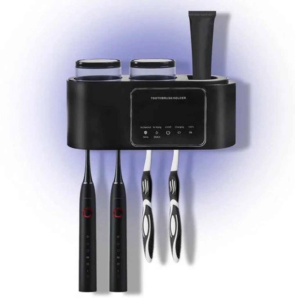 Distributeur automatique de dentifrice mural pour ranger 4 brosses
