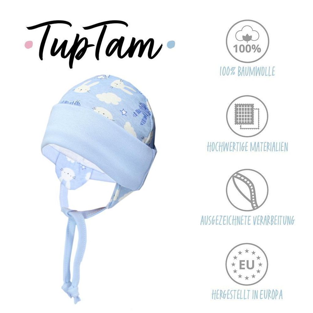 TupTam Baby Erstlingsmütze mit Ohrenklappen 2er Pack, Produktbild 3