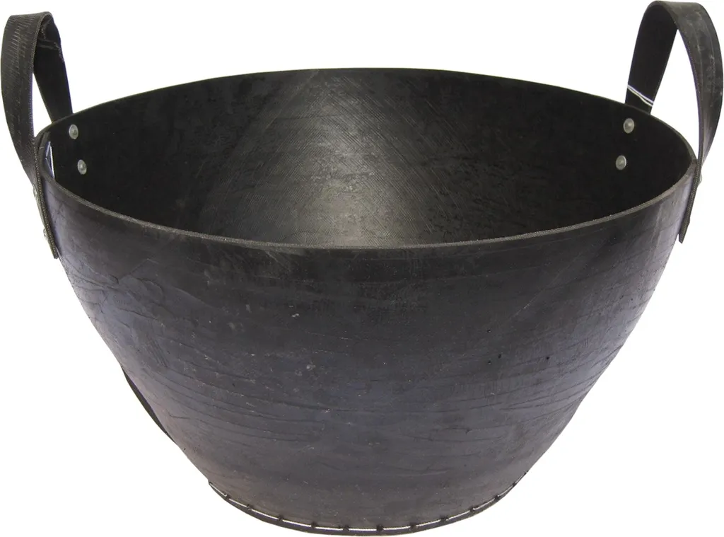 Panier à bois et gravats Metrox en pneus recyclés noir 51x25x34 cm
