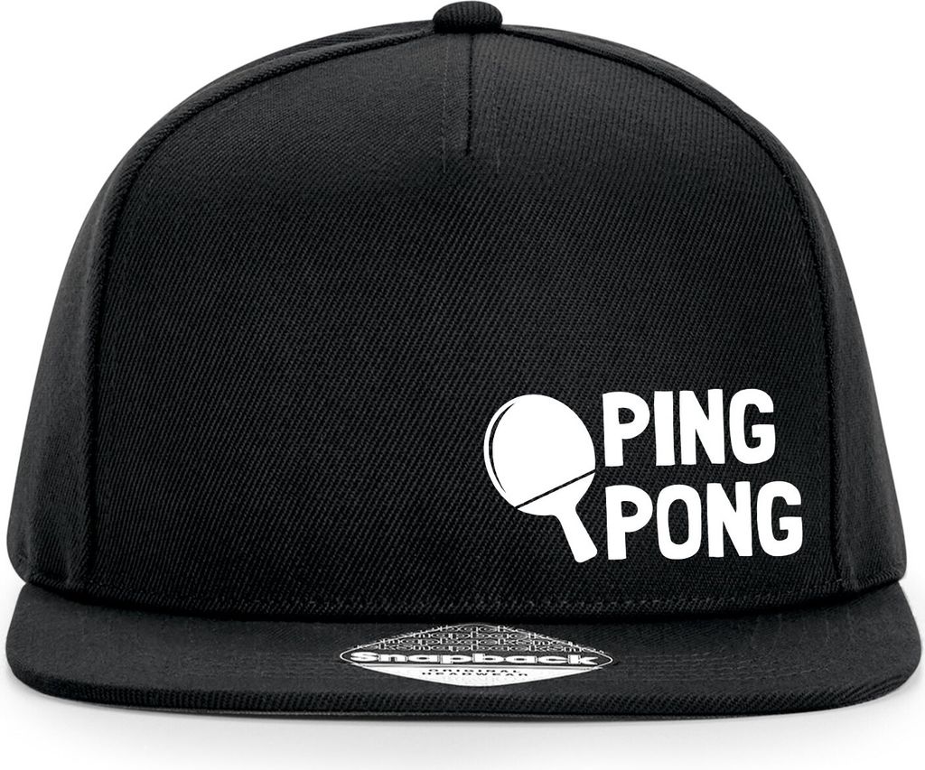Huuraa Cappy Mütze Ping Pong Tischtennis Black Polyester Snapback Kappe Geschenkidee
