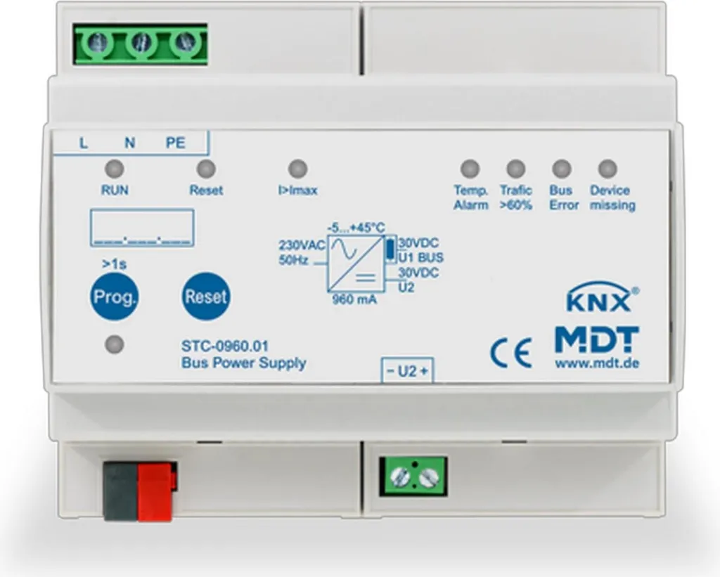 Alimentation KNX 640 mA REG pour sécuriser et surveiller votre bus, 1pc