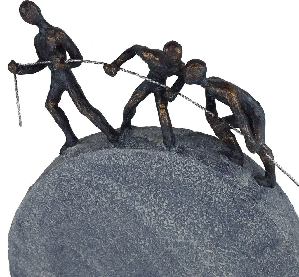 Sculpture décorative groupe sur corde en résine - Objet d'art 35cm