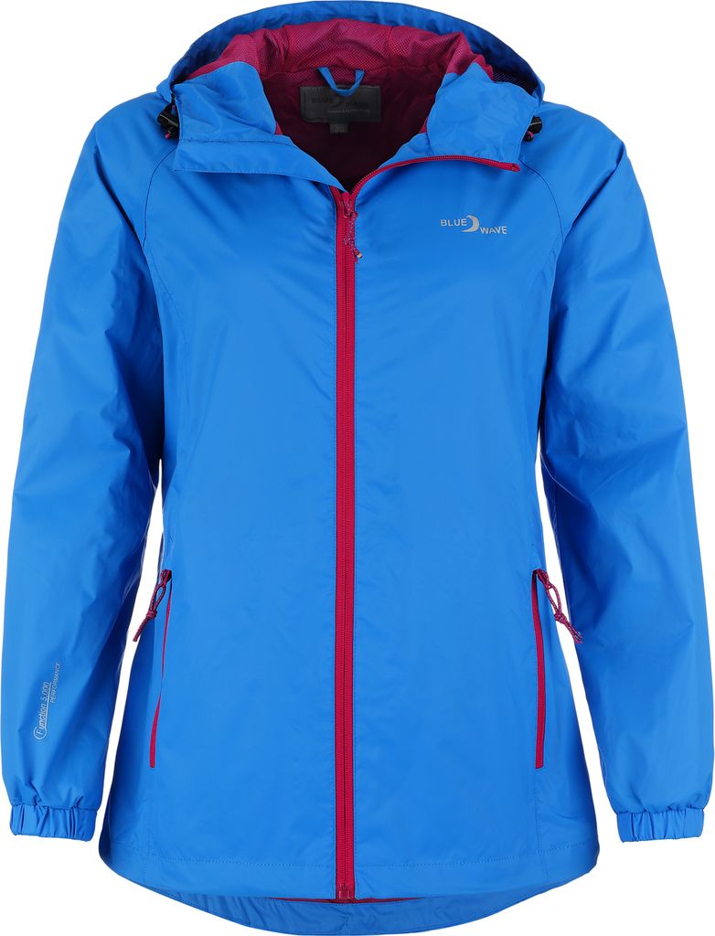 Blue Wave Damen Funktionsjacke Fabienne - Outdoor-Jacke Regenjacke Wander- und Fahrradjacke in Azurblau Größe 40