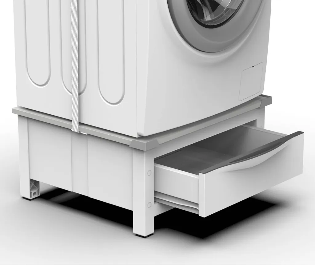 Support de Lave-linge avec Tablette Coulissante Meliconi - Base Haute