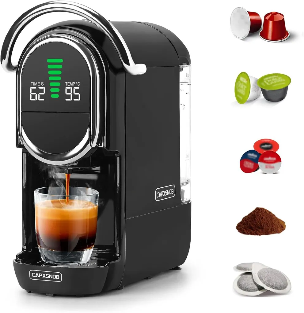 Machine expresso 20 bars 1450W compatible Lavazza et café moulu
