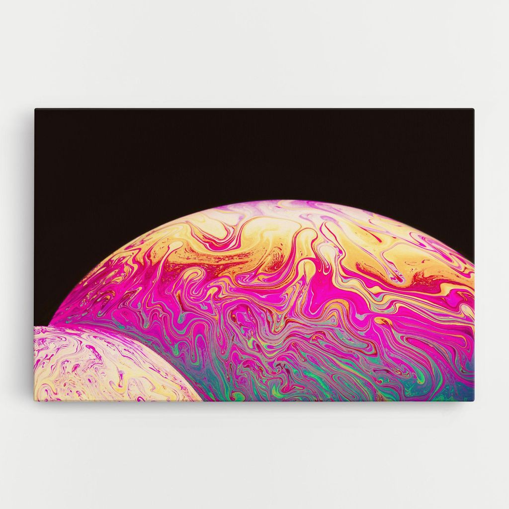 ARTHUB Leinwandbild 40x60 cm, Psychedelic Bubbles | Wohnzimmerdekoration, Hängende Bilder, Wanddekoration, Heimdekoration, Abstrakte, Lebendige ...