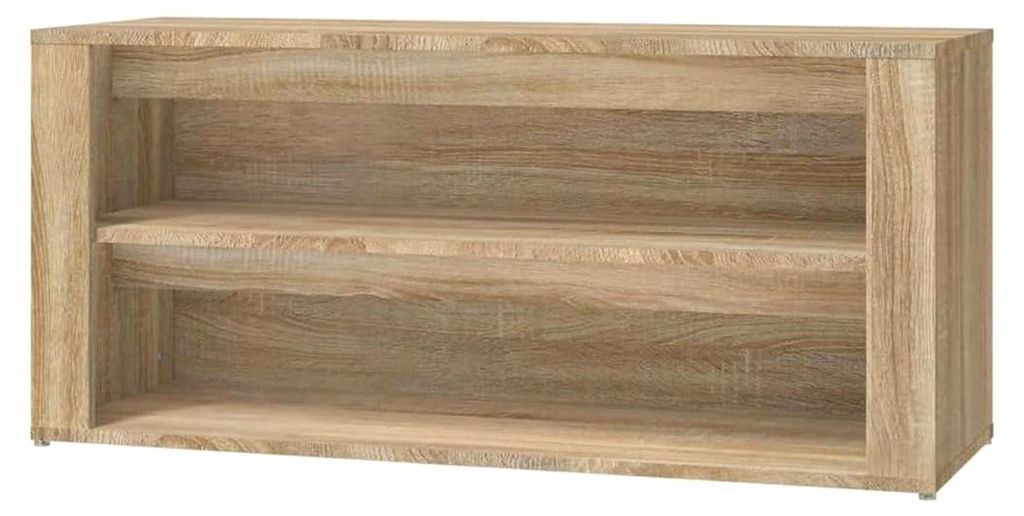 Schuhregal Schuhschrank Schuhablage Schuhständer Schuhaufbewahrung Regal Schuhorganizer Schuhkommode Sonoma-Eiche 100x35x45cm Holzwerkstoff
