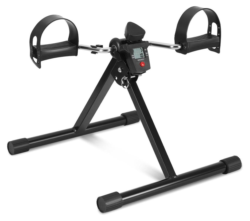 Vigevee Mini-Heimtrainer Pedaltrainer Klappbar mit LCD Display, Fitness Fahrrad für Arme und Beine, Armtrainer Beintrainer für Zuhause und Büro