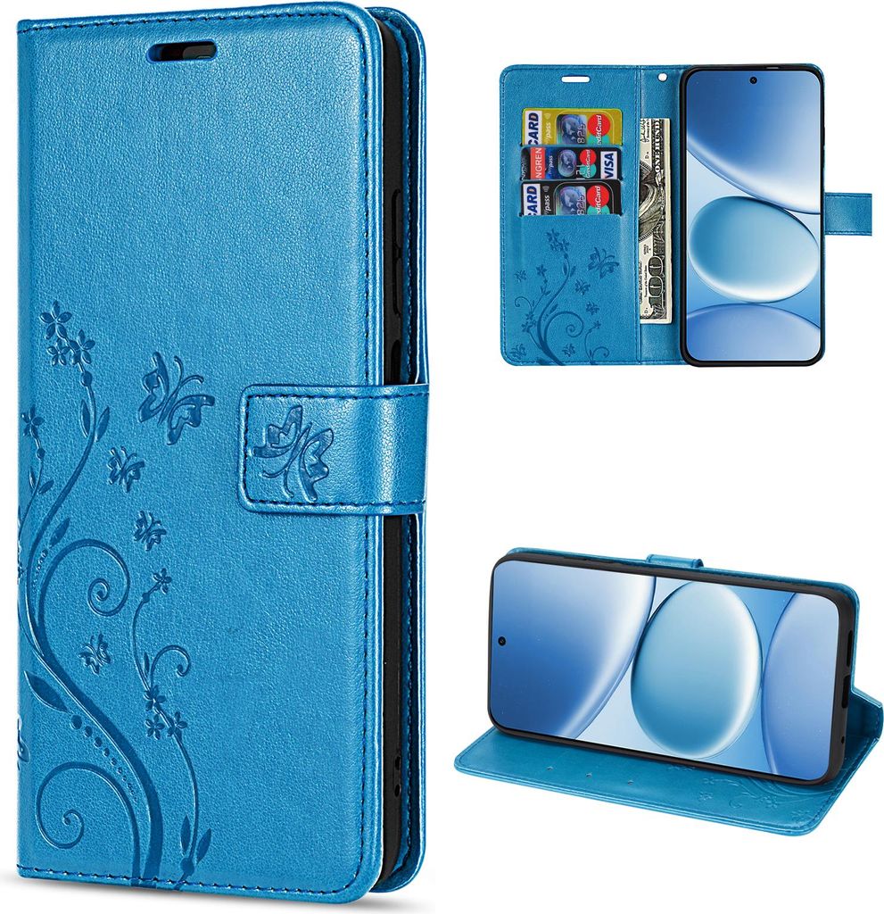 Hülle für Xiaomi Redmi Note 15 Pro 5G Handyhülle Wallet Case Klapphülle in Blau