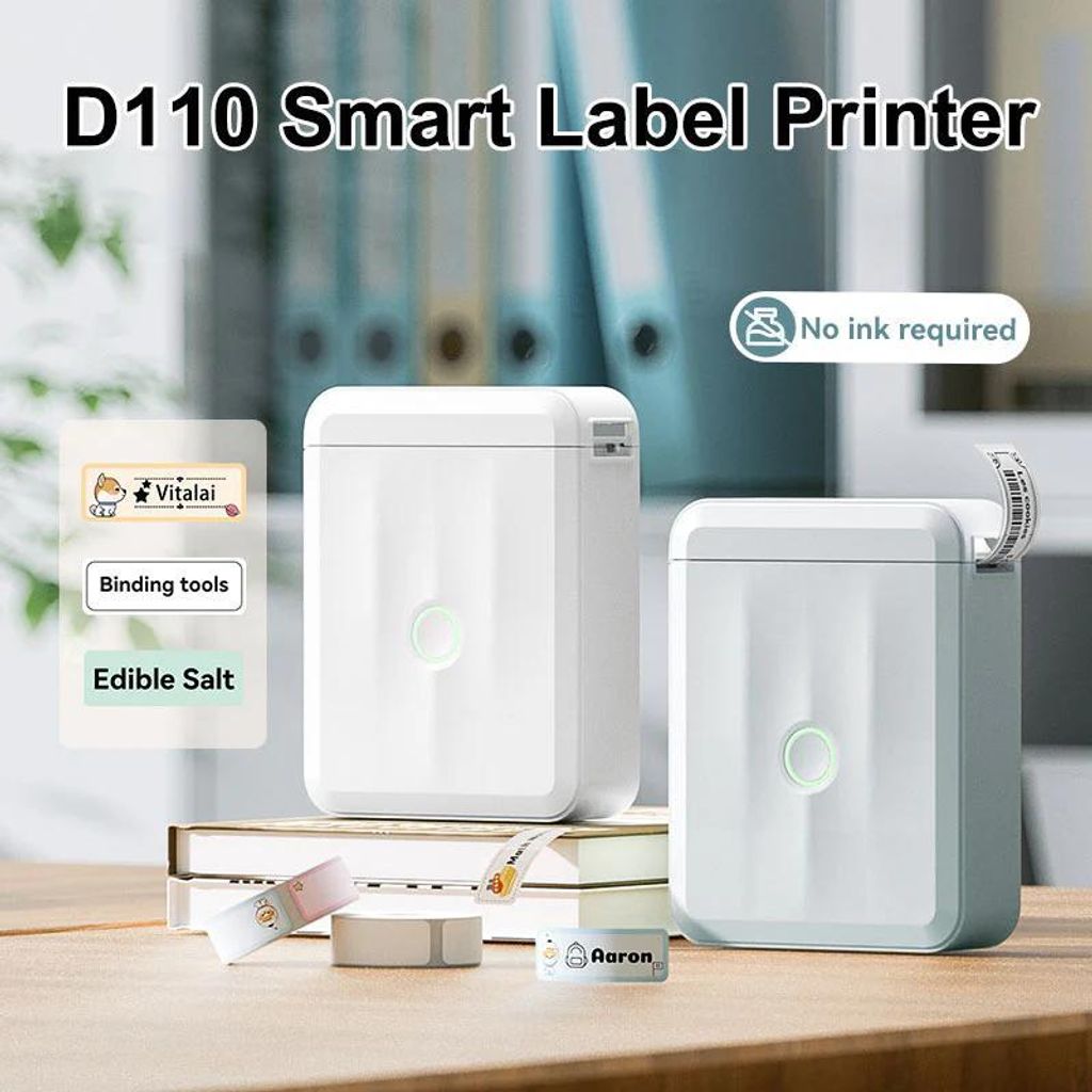 Stampante Etichette Bluetooth Etichettatrice Bluetooth T50M Plus - Stampante Etichette Impermeabili Con App E 400+ Icone Supvan Bluetooth Label Maker - 10