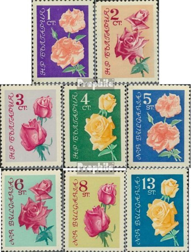 Briefmarken Bulgarien 1962 Mi 1300-1307 (kompl.Ausg.) postfrisch Rosen