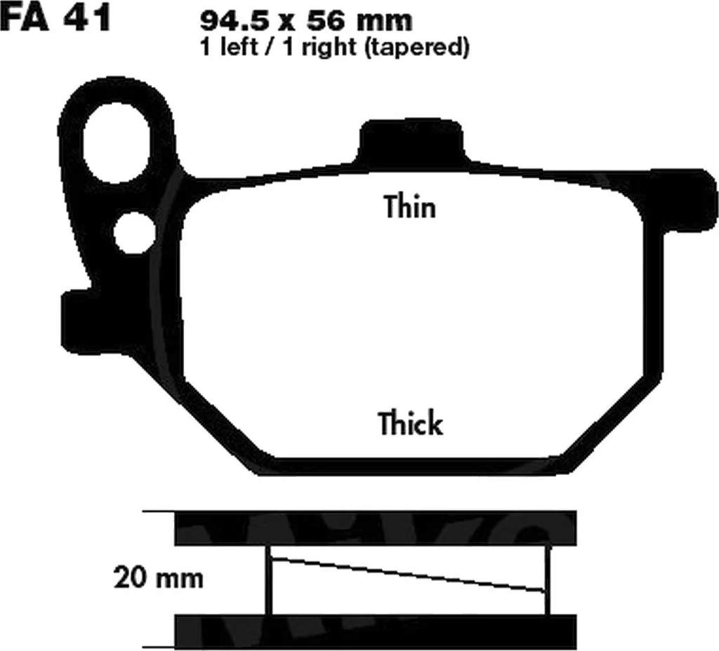 Plaquettes de frein haute friction pour Yamaha RD 400 1978-1979