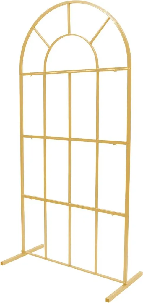 Arche de grappes de raisin en fer doré - Structure fond de scène 2m x 1m