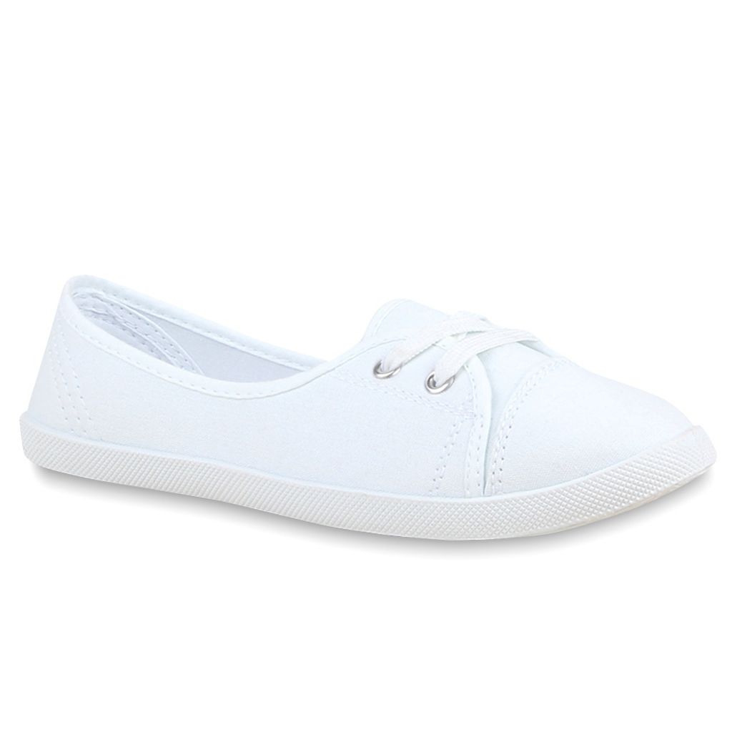 Mytrendshoe Sportliche Damen Ballerinas Stoff Slipper Produktbild
