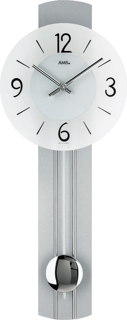 AMS Quarz-Pendeluhr, Quarzpendelwerk, 23x60x7cm, 7275 Produktbild 