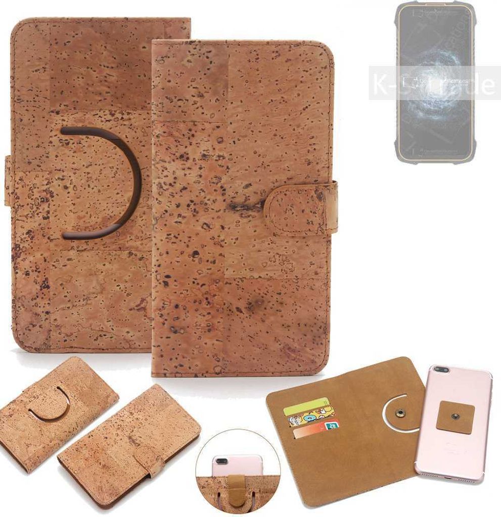 K-S-Trade Handy Hülle Schutz Hülle kompatibel mit Cubot KingKong 6 Handyhülle Schutzhülle Korkhülle Kork-Hülle 1x