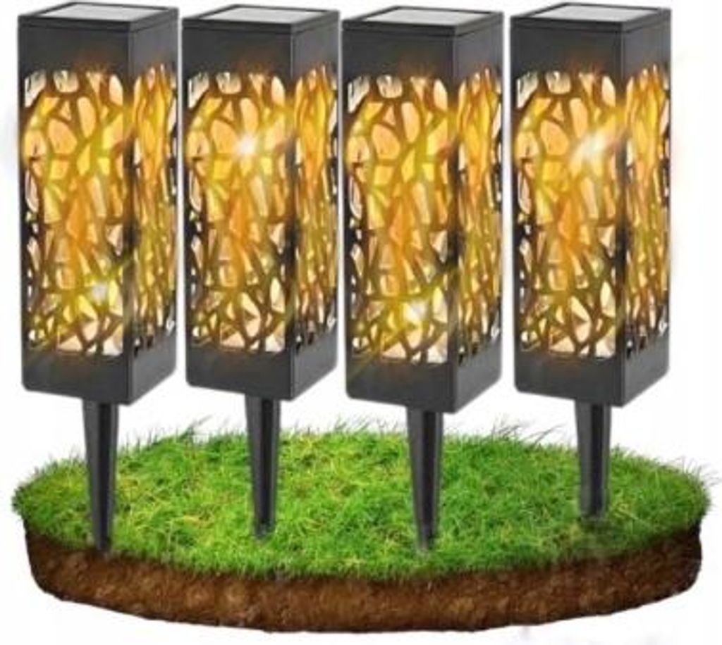 Solární lucerna, teplá barva, na zahradu, 4 kusy lucerny Obrázek produktu 
