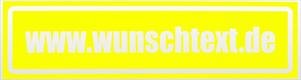Kiwistar wunschtext Domain Magnetschild Schild magnetisch - 45cm Neongelb - Magnetfolie für Auto PKW Kfz