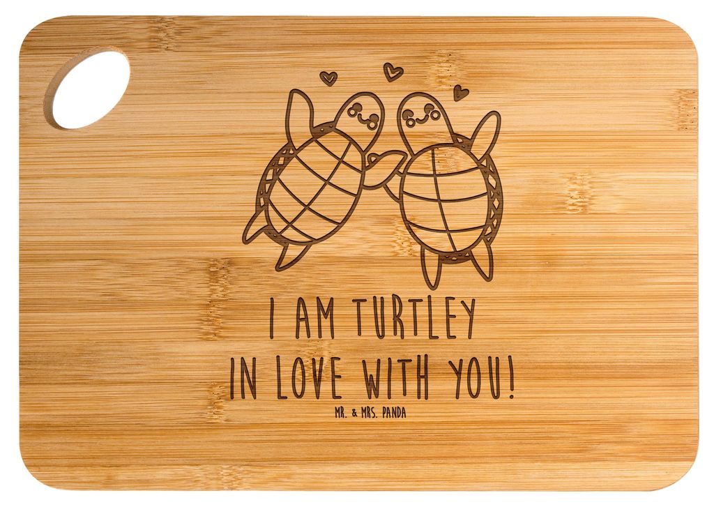 Mr. & Mrs. Panda Schneidebrett Schildkröten Paar - Transparent - Geschenk, für Frauen, Mitbringsel, Hackbrett, Freundin, Valentinstag, Brett, Fr...