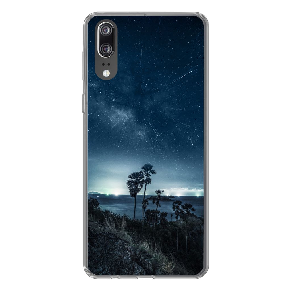 MuchoWow Handyhülle Schutzhülle Hülle für Huawei P20 Sternenhimmel - Meer - Tropisch - Jungen - Mädchen - Kinder Silikon Softcase Handy Hül...