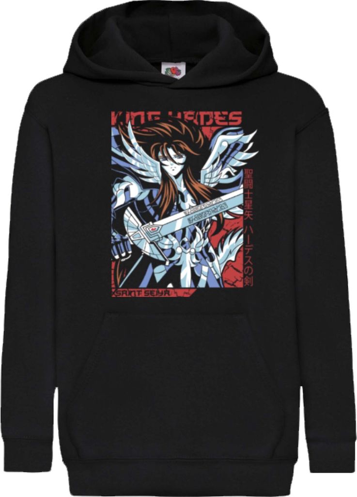 Kinder Kapuzenpullover Japan Anime Manga Princess Mononoke Wolf, 7-8 Jahr - 128 / Schwarz