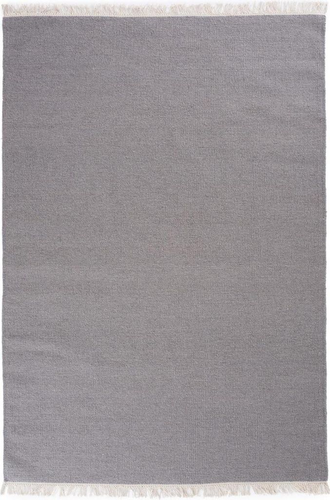 Handgefertigter Wohn- und Schlafzimmerteppich mit einfarbigem RAINBOW-Wollmuster