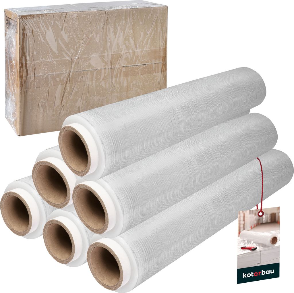 KOTARBAU® 6 rolek folii do owijania Folia stretch 1,5 kg | Zdjęcie produktu 