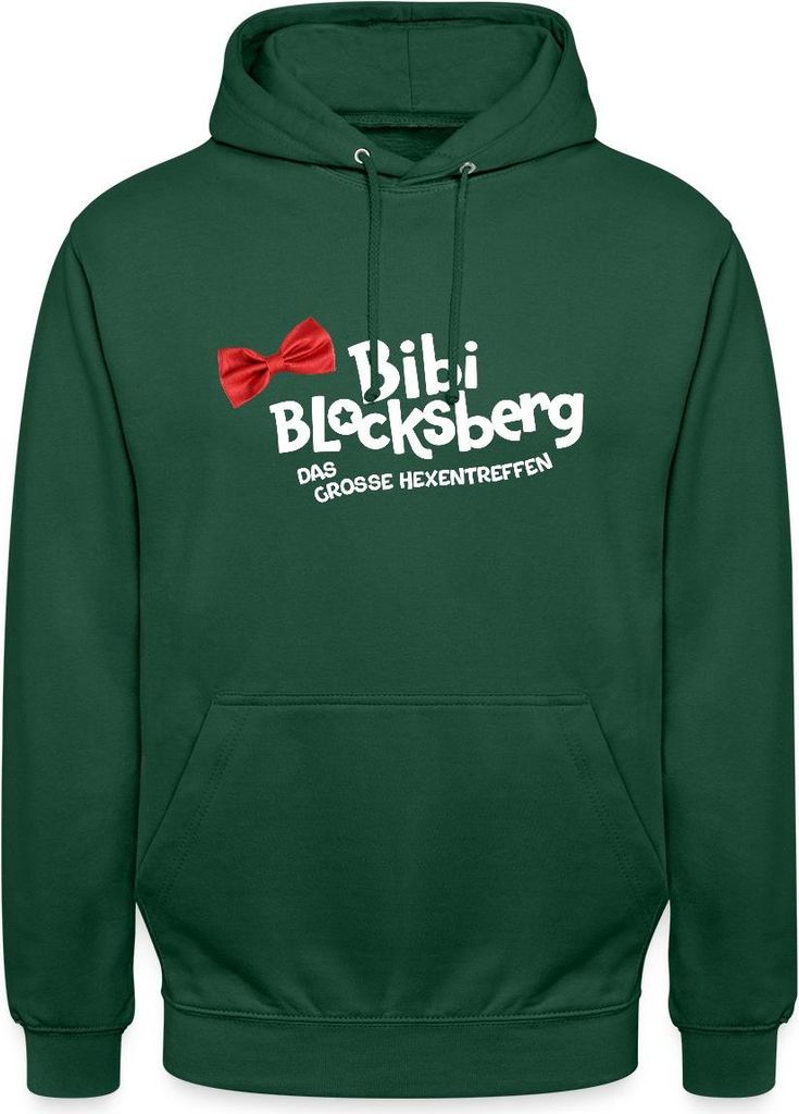 Spreadshirt Bibi Blocksberg Film Das Große Hexentreffen Logo Uni Hoodie, XL, Flaschengrün