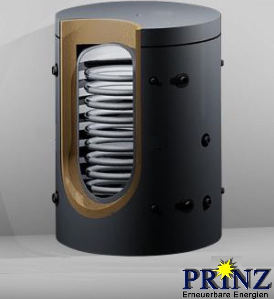 Hygienespeicher 600 Liter mit 1 Wärmetauscher und Isolierung Typ PHS 600 kurz