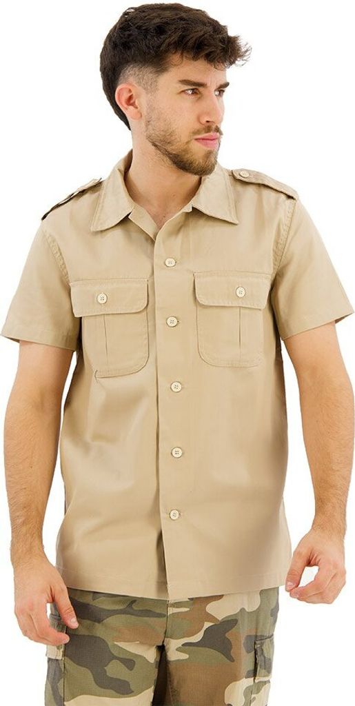 Camisa Brandit modelo US 1/2, color beige, talla 4XL Imagen del producto 