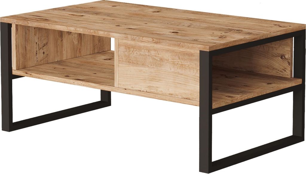 Couchtisch 'Laukaa' rechteckig Metallgestell 100 x 60 x 45 Produktbild 
