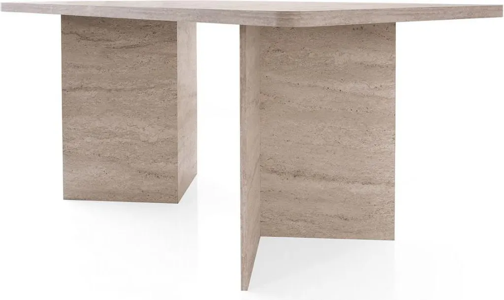 Grande table de repas rectangulaire 180 cm style industriel LOFT chêne