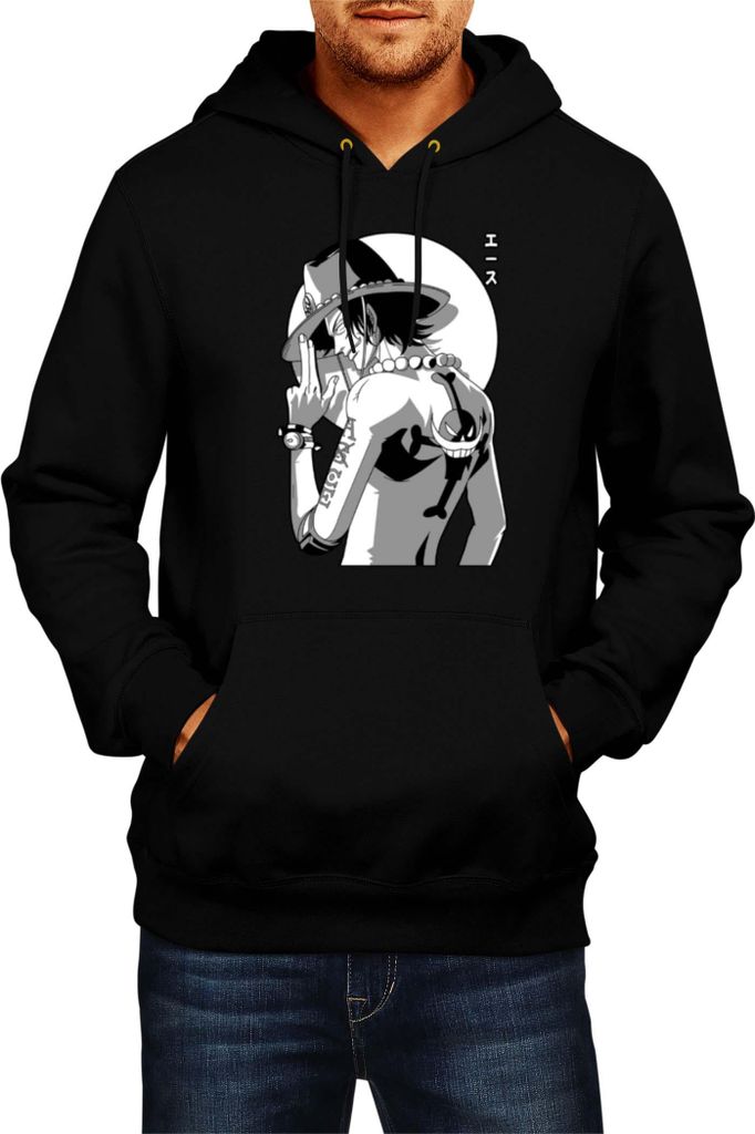 Herren Kapuzenpullover Manga Japan Anime Comics Animation One Manga Piece Anime 0020, Man S / Schwarz