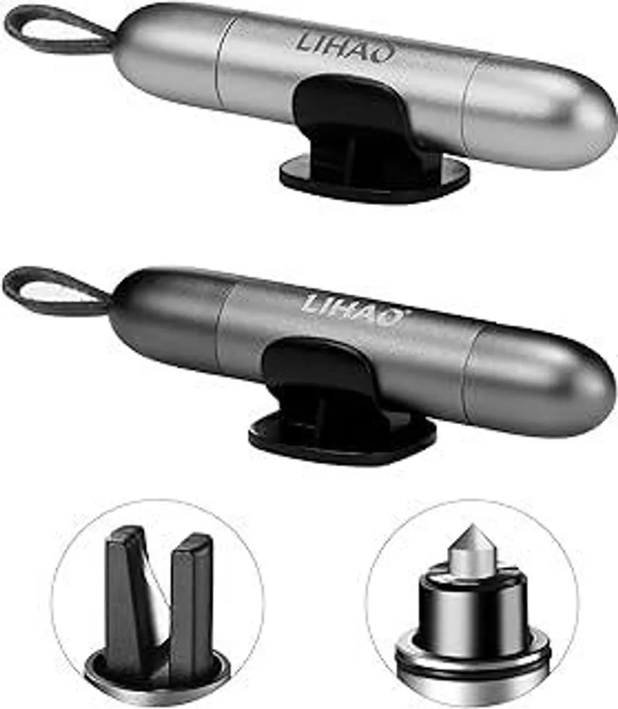 LIHAO Taglierina per cinture di sicurezza Martello di emergenza per auto Martello di emergenza per auto con martello per finestrini Martello di sicurezza 2 pezzi 2in1 Attrezzo di emergenza per guasti