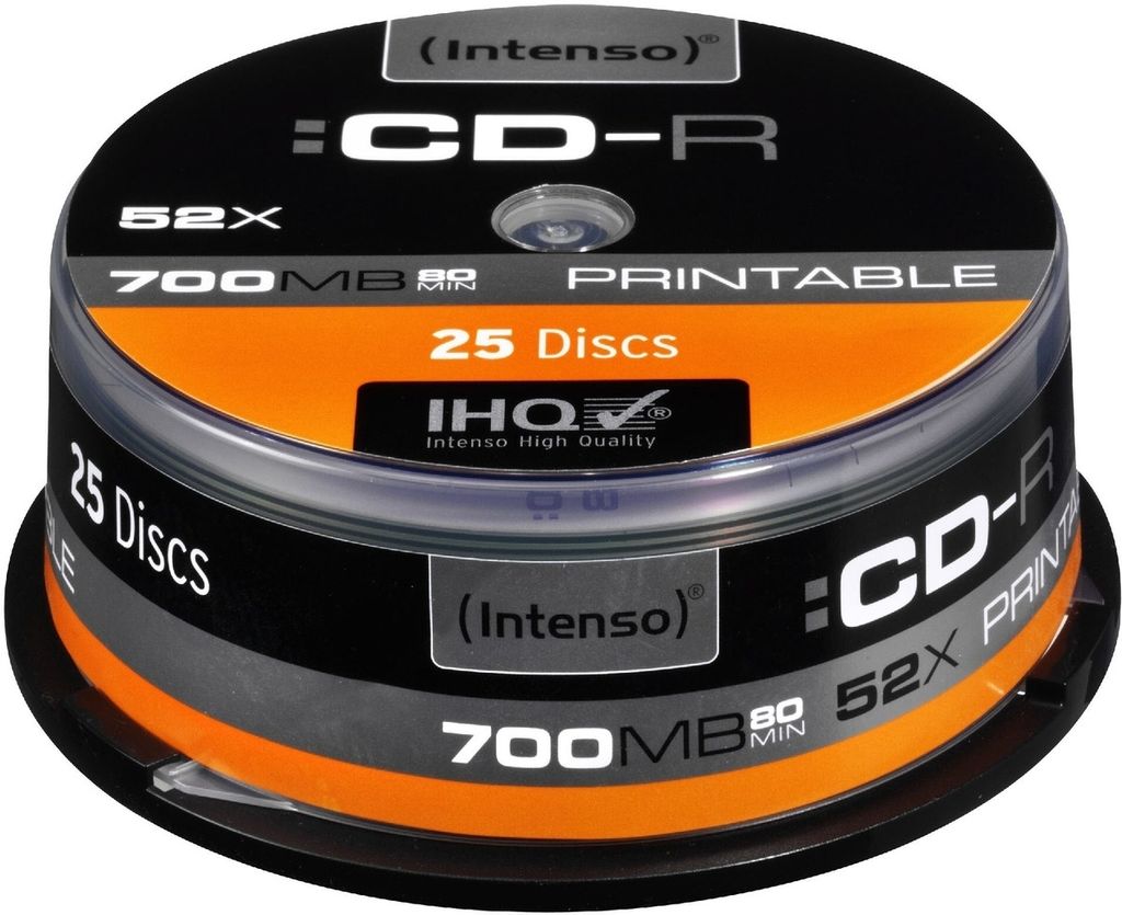 Intenso CD-R 80min/700Mb 52x (25) printable Produktbild 