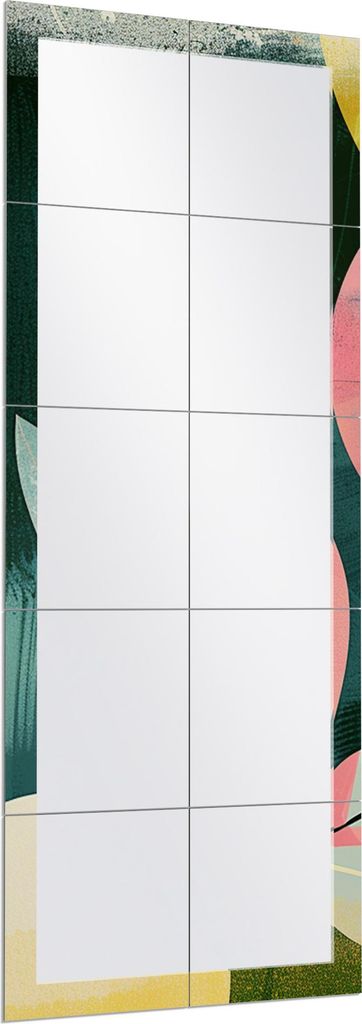 DEQORI Wandspiegel Puzzle 60x150 cm 'Flora in Balance' Spiegel Ganzkörperspiegel