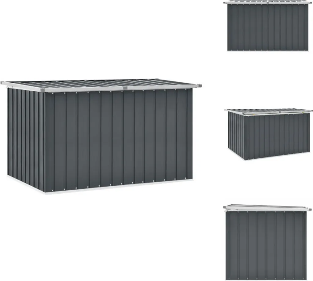 Design Esterno: Box Portaoggetti Grigio vidaXL 149x99x93 cm