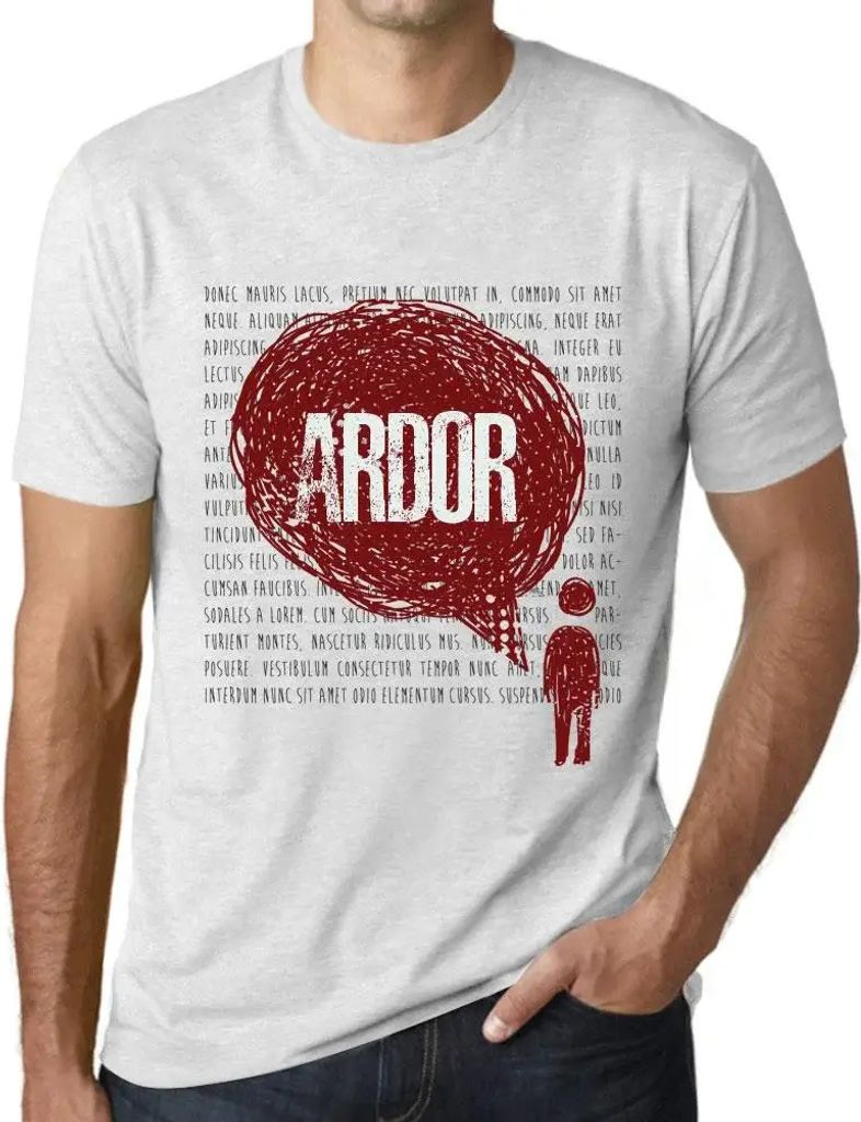 Herren Grafik T-Shirt Gedanken Inbrunst – Thoughts Ardor – Öko-Verantwortlich Vintage Jahrgang Kurzarm Lustige Druck Geburtstag Geschenk Mann