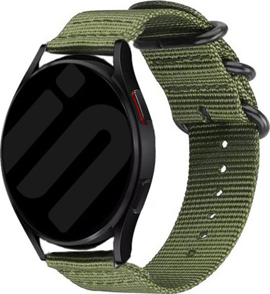 Strap-it Samsung Galaxy Watch 6 - 44mm Nylon Schnallenarmband (Grün)